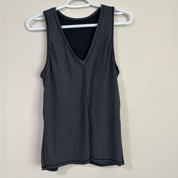 Lululemon Circuit Crusher Tank in Evolution Stripe Black Heathered Dark Cast - Picture 5 of 10